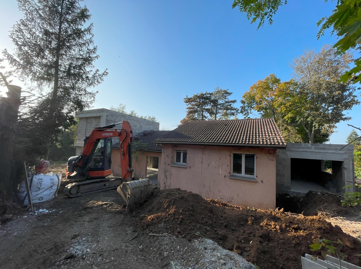 Extension garage St Foy les Lyon
